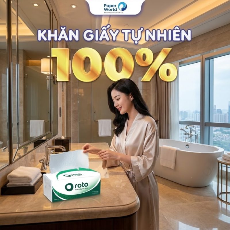Khăn giấy lau tay thân thiện môi trường cho khách sạn