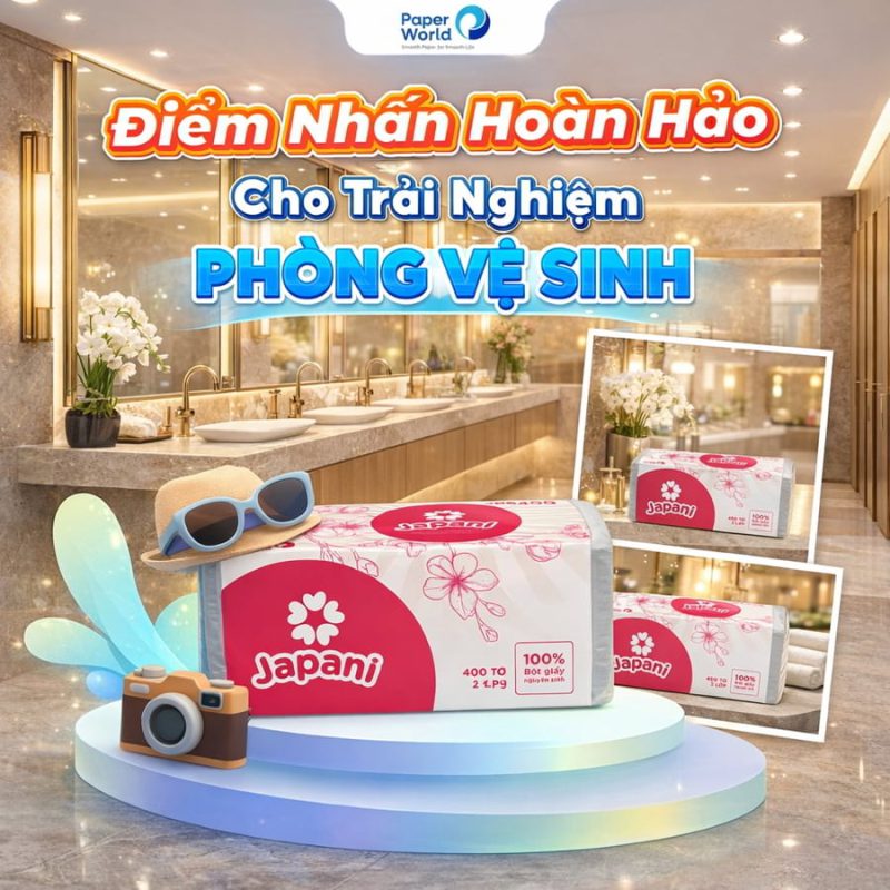 Khăn giấy lau tay cao cấp dùng cho nhà vệ sinh trung tâm thương mại