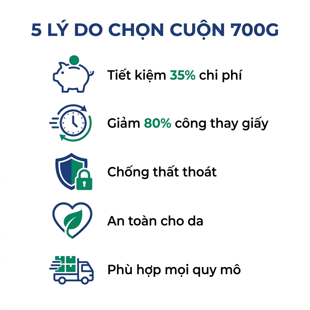 5 lý do chọn giấy vệ sinh công nghiệp 700g